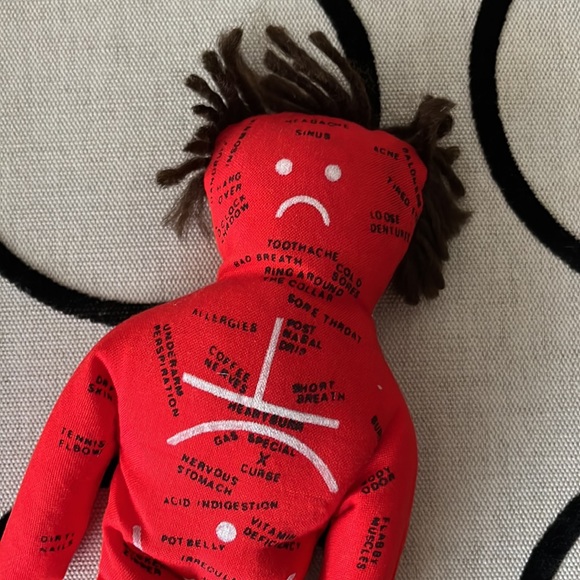Vintage Red Voodoo Doll Plush Toy - Picture 5 of 9